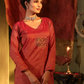 Shaded Red Tissue 2-Piece Set Kurti & Dupatta (UNSTITCHED) - 310