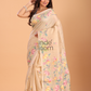 Tussar Silk Jamdani Saree With Pale Brown - 139