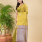 Tissue Silk Saree With Neon Yellow - 030