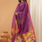 Berry Plum | Handloom Jamdani Muslin Unstitched 2-Piece Kurti