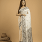 Lace White Tissue Silk Jamdani Saree - 042 - indeloom