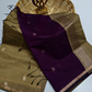 Maheshwari Silk Cotton Saree – Festive Elegance | Burgundy Plum
