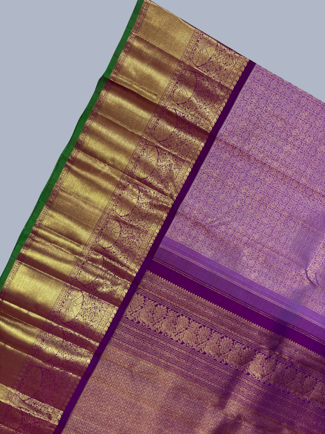 Pure Handwoven Gadwal Silk Saree With Bright Pink -034