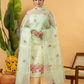 Classic Kota Doria Cotton Unstitched 2-Piece Kurti | Pista Green