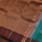 Silk Mark Certified Handloom Kanjivaram Silk Saree  |  Cyan Teal