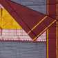 Handwoven Pure Gadwal Silk Saree  | Slate Grey