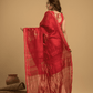 Apple Red Matka Silk Jamdani Saree - 044 - indeloom