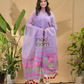 Pastel Purple Jamdani 2-Piece Set Kurti & Dupatta (UNSTITCHED) -704