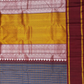 Handwoven Pure Gadwal Silk Saree  | Slate Grey
