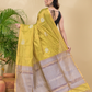 Tissue Silk Saree With Neon Yellow - 030