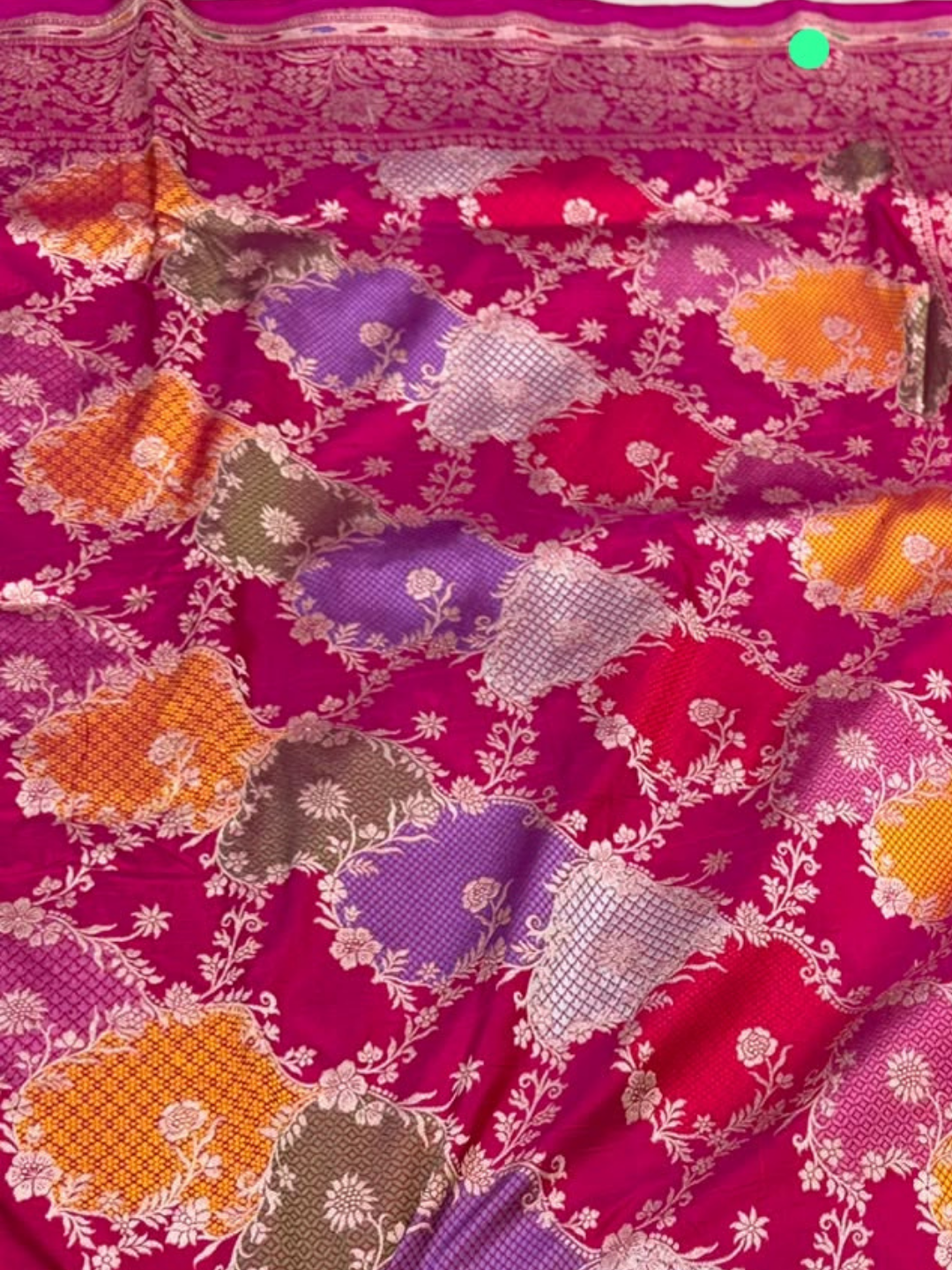 Pure Banarasi Exclusive Ektara Kora JAMDANI Tilfi saree | Fuchsia Pink