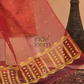 Pure Handloom Muslin Jamdani Dupatta With Wine Red - 012