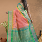 Rose Pink  Pure Handloom Korvai Silk Cotton Saree -186