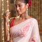 Cherry Red Handloom cotton-052