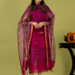 Handwoven Jamdani Muslin Unstitched 2-piece Kurti | Fuchsia Pink