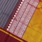 Handwoven Pure Gadwal Silk Saree  | Slate Grey