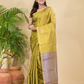 Tissue Silk Saree With Neon Yellow - 030