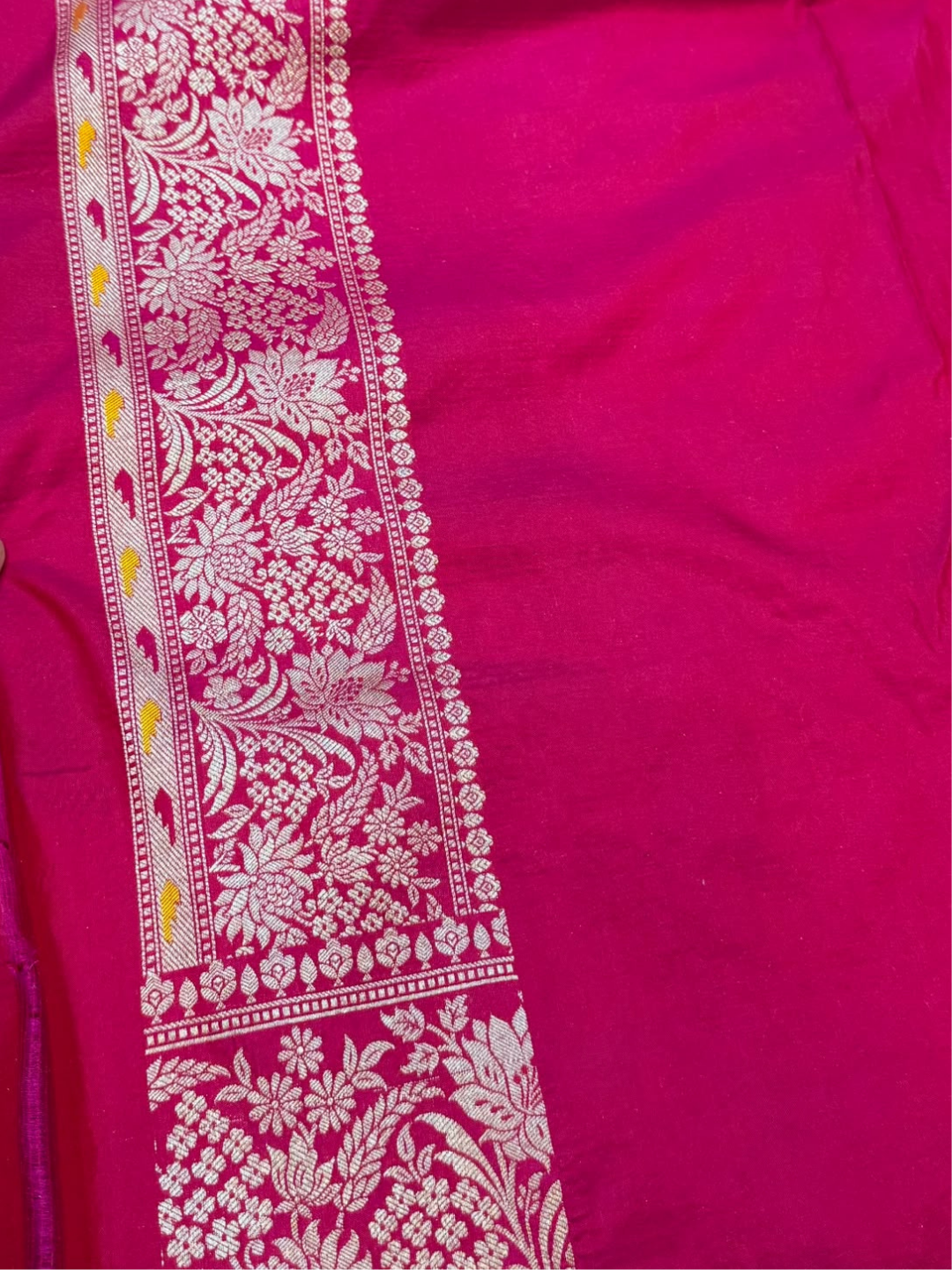 Pure Banarasi Exclusive Ektara Kora JAMDANI Tilfi saree  | Deep Fuchsia