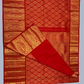 Handwoven Pure Gadwal Silk Saree  |  Brick Red
