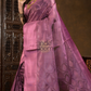 Grape Pink Cotton Silk Saree - 002