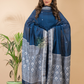 Navy Blue Muslin Cotton X Baluchari 2-Piece Set Kurti & Dupatta (UNSTITCHED) - 120