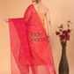 Pure Handloom Muslin Jamdani Dupatta With Imperial Red  - 013