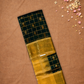 Pure Handloom Korvai Saree | Dark Green