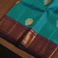 Silk Mark Certified Handloom Kanjivaram Silk Saree  |  Cyan Teal