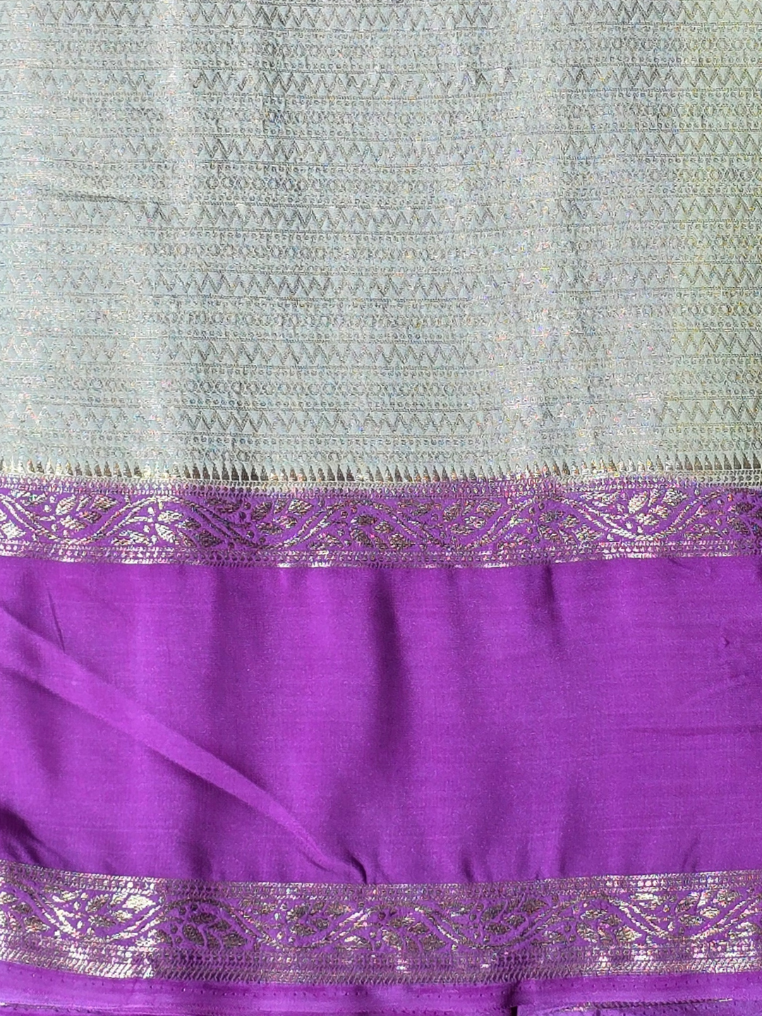 Classic Mysore Silk Saree  |  Silver Grey