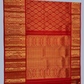 Handwoven Pure Gadwal Silk Saree  |  Brick Red