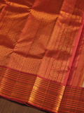 Silk Mark Certified Handloom Kanjivaram Silk Saree  |  Fire Orange