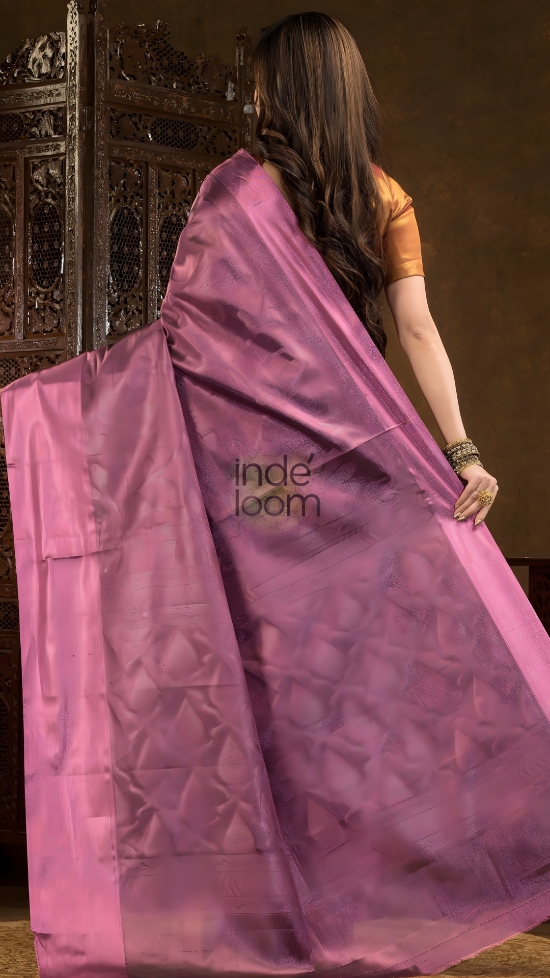 Grape Pink Cotton Silk Saree - 002