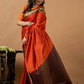 Classic Mysore Semi Silk Saree | Burnt Orange