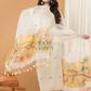 Sequin Paithani Jamdani Unstitched 2-Piece Kurti  |  Pure White