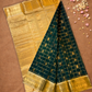 Pure Handloom Korvai Saree | Dark Green