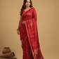 Apple Red Matka Silk Jamdani Saree - 044 - indeloom