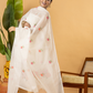Classic Kota Doria Cotton Unstitched 2-Piece Kurti | Off-White