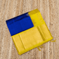Pure Handloom Korvai Saree | Navy Blue and Golden Yellow