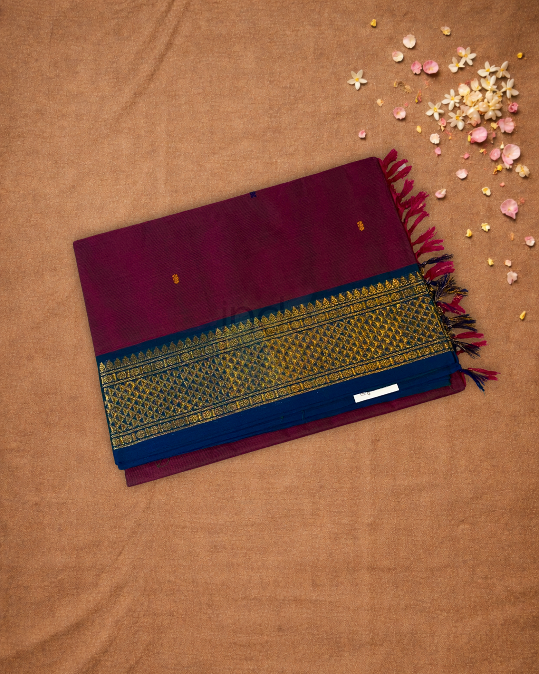 Chettinad Cottton Saree With Hot Pink
