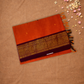 Chettinad Cottton Saree With Fire Orange