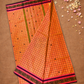 Chettinad Cottton Saree With Pumpkin Orange