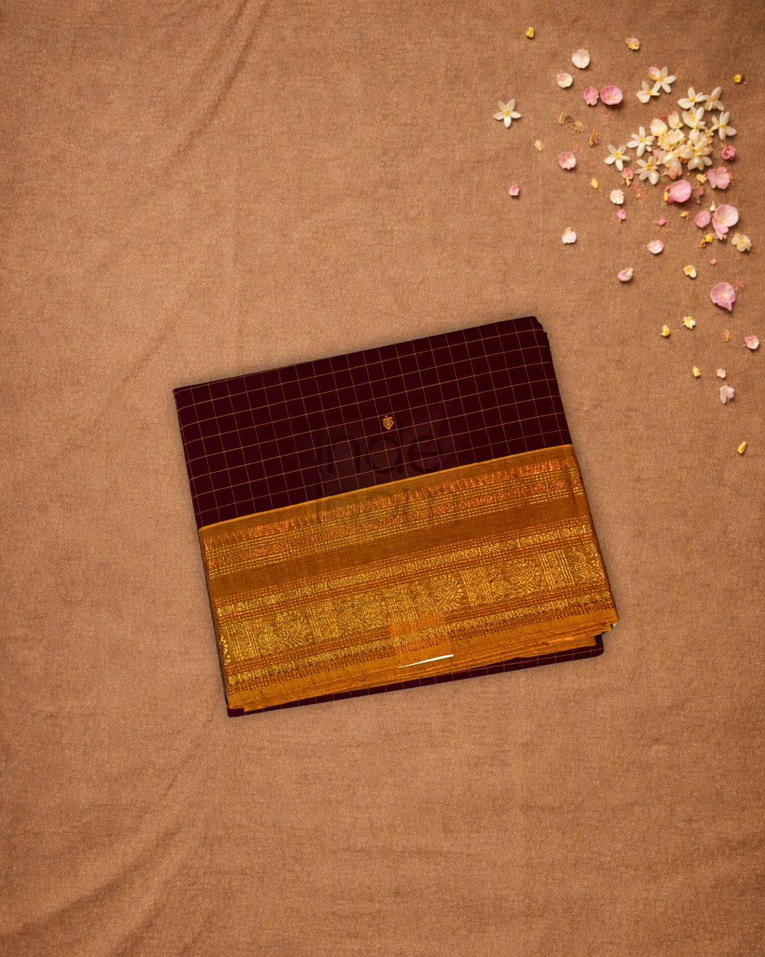Chettinad Cottton Saree With Maroon Red