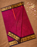 Chettinad Cottton Saree With Deep Pink