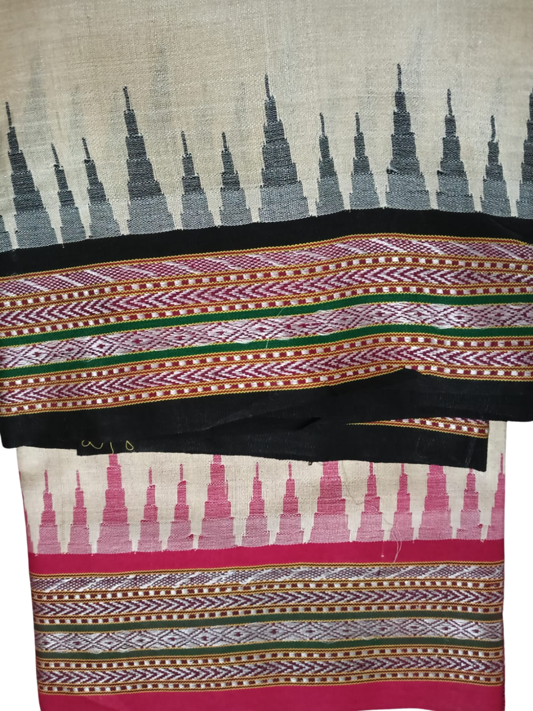 Handwoven Pure Vidarbha Tussar Silk Saree  |  Midnight Black