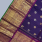 Pure Handwoven Kanchi Silk Saree In Royal  Purple -213