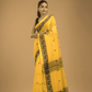 Bright Yellow Jamdani Saree - 035 - indeloom