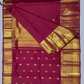 Pure Handwoven Gadwal Silk Saree With Deep Red - 011