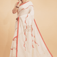 Durga Puja Saree Handloom Cotton in Red White- 001 - indeloom