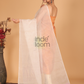 Pure Handloom Muslin Jamdani Dupatta With Baby Pink  - 002