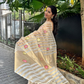 Classic Benarasi Semi Silk Saree | Beige Gold